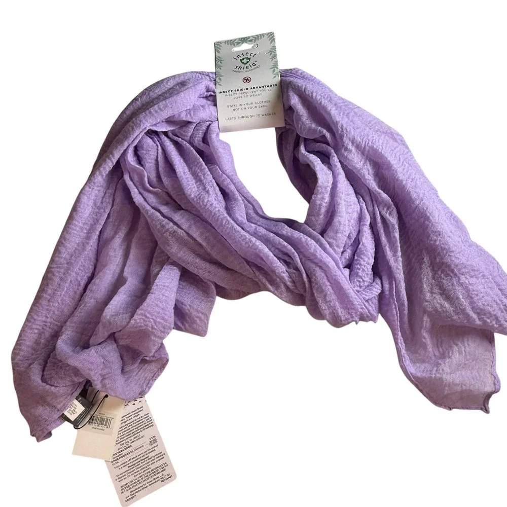 Hadley Wren Lilac Classic Insect Shield Scarf Permethrin Repellent 811616